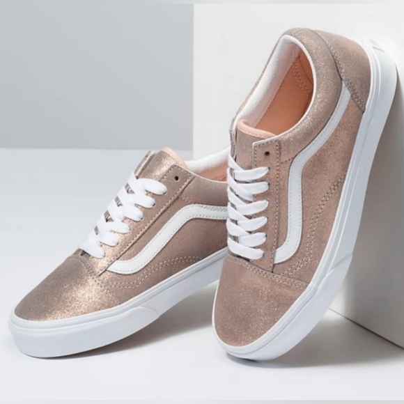 Vans Old Skool Limited Edition Glittery Rose Gold *NWT* - Picture 1 of 16